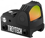 TREYTECH Helix Red Dot Sight, 3 MOA Reflex Sight Pistol Red Dot Scope for 20mm Picatinny Rail Mount, with 4 Brightness Settings, Red Dot Optics Gun Sights for Rifles, Waterproof