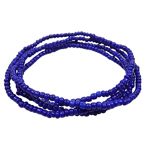 XieXie Boho Armband Halskette Fußkettchen in vielen Farben elastisch für Damen und Mädchen (Kobaltblau)