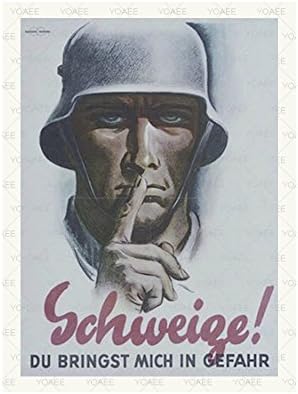Soldier Silence You Put me in Danger WWII German War Propaganda Wall Sticker