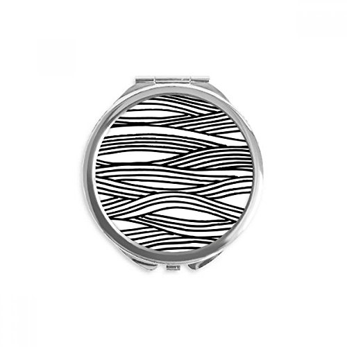 Gravure sur bois miroir de poche contre les miroirs fragiles accessoire compact en bois robuste