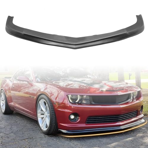 MODILOVER Front Bumper Lip Spoiler, Compatible with 2010-2013 Chevy Camaro V8 SS Only (Not Fit ZL1 Model), PU Unpainted Zl1 Style Add-on Front Splitter Air Dam Chin Protector