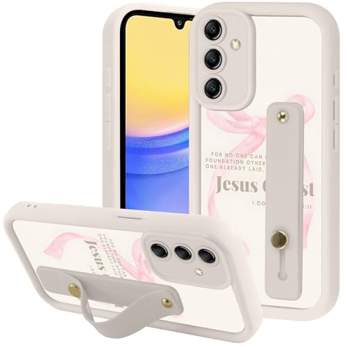 Coque Samsung Galaxy A15 5G antichoc en TPU souple avec dragonne motif nœud pour femme