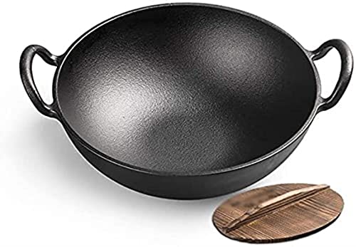 Olla wok china de hierro fundido sin recubrimiento miniatura 1