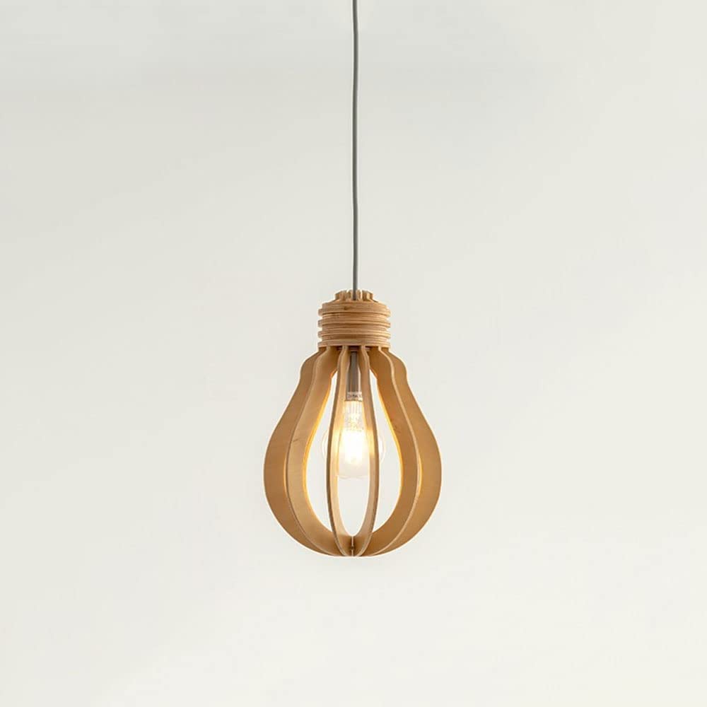 E27 drewniana lampa wisząca Modern Art Deco sufitowa wisząca oprawa oświetleniowa, Nordic Wood wisząca klosz lampy żyrandole do jadalni wyspa kuchenna sypialnia przedpokój Change for the better