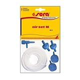 sera air set 'M' incl. 4 m Schlauch - Enthält alle Teile die zum Betrieb von 1 – 2 luftgetriebenen Dekorationen, für 2 sera L 300 oder 2 sera L150 nötig ist.