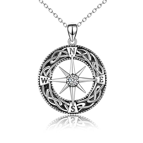 Collier boussole argent 925 cadeau inspirant pour guider et rassurer