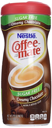 Coffee-Mate Sugar Free Creamy Chocolate Flavor Powdered Creamer, 10.2 OZ, Case of 3