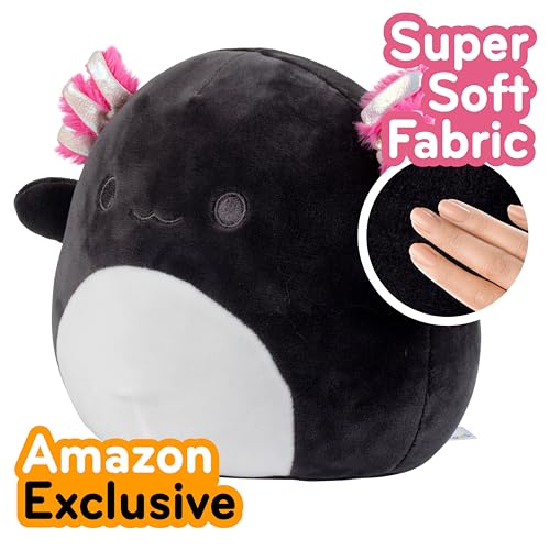 Image of Squishmallows Original 8 Inch Jaylen The Black and Pink Axolotl - Official Jazwares Plush - Soft, Cuddly Collectible Lizard Fish Stuffed Animal Toy - Gift for Boys, Girls, & Kids