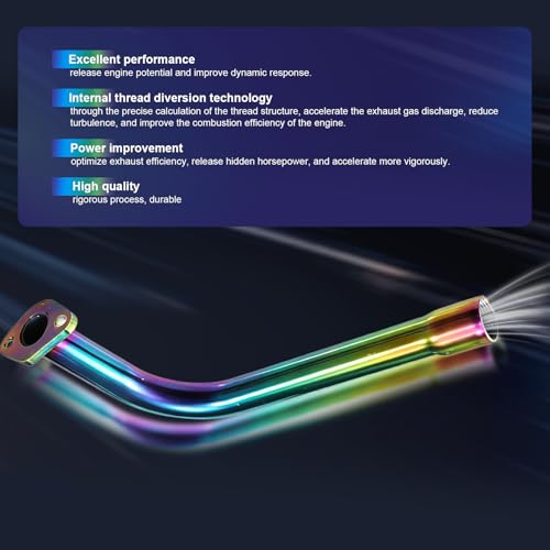 Image of Colorful 4 Stage Exhaust Header Pipe,For Predator 212cc 196cc Go Kart& Mini Bike, For Coleman Powersports CT200U,CT200U-EX,BT200X, For Honda GX160,GX200
