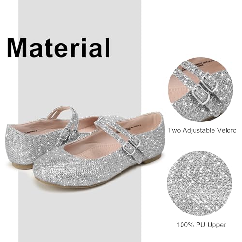 MIXIN Girls Dress Shoes Mary Jane Shoes for Girl Ballet Flats Back to School Princess Wedding Shoes4