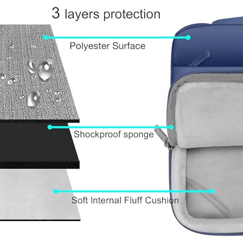 Image of MOSISO Compatible with MacBook Air 15 inch Case M5 2026 M4 M3 M2 2025-2023 | A3448 A3241 A3114 A2941, Protective Hard Shell Case&Puffy Sleeve Bag&Keyboard Skin&Webcam Cover&Screen Film, Midnight Blue