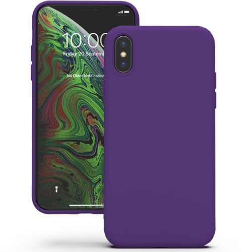 YATWIN Silicone Case for iPhone SE 2020/2022, iPhone 8/7, Soft-Touch, Shockproof, DustProof, Antiskid Apple Phone Cover for iPhone SE 2nd 3rd Generation - Purple