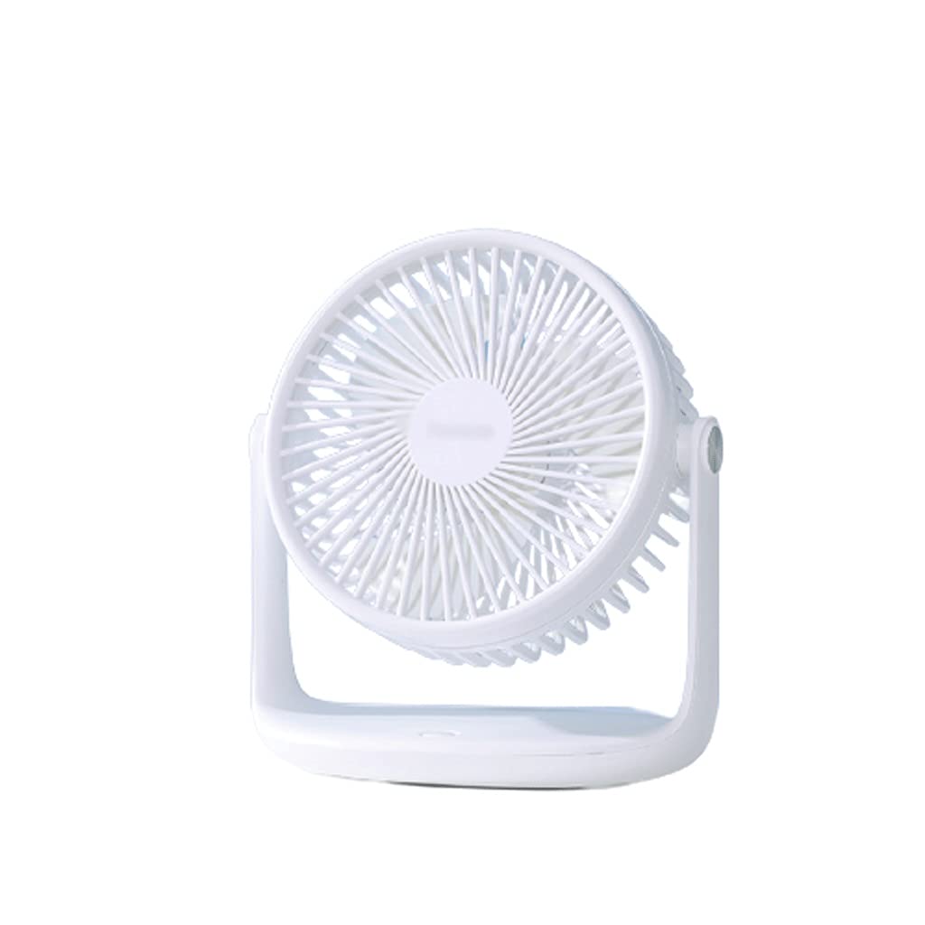 Portable Mini Desk Fan,Rechargeable USB Desk Fan,Powerful,Quiet 3 Speeds Wind Desktop Fan,360° Adjustment Cooling Fan,Home,Office High Wind (Color : White, Size : 10000mAh)