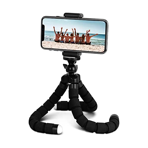ONEFLOW Octopod Handy Stativ Mini Tripod mit 360 Grad Kugelgelenk - Halterung für Smartphone, Action Cam, Kamera und…
