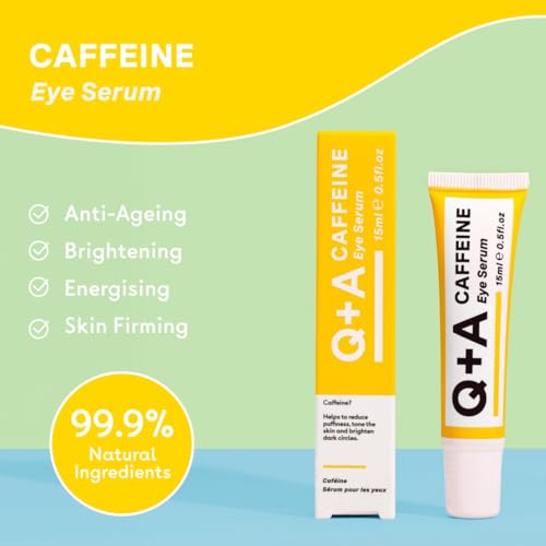 Q+A Caffeine Eye Serum: Expertly Crafted to Revitalise Under-Eye Circulation, Significantly Reduce Puffiness, and Enhance Hydration. Brightening Formula for a Refreshed, Youthful Appearance, 15ml - Image 5