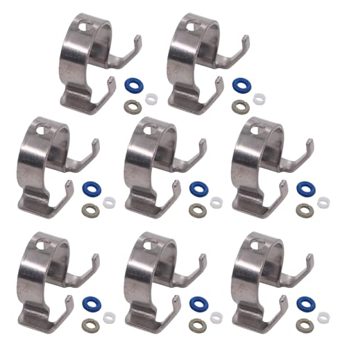 8Pcs Fuel Injector Repair Seal Kit for Land Rover Range Rover Sport 2010-2014, LR4 2010-2013 for Jaguar F-Type 2014-2018, XJ 2011-2018, XJR 2014-2017, XF XFR XK XKR 2010-2015, XFR-S 2013-2015,