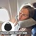 Shinylin 1 Pack Black Neck Pillow Travel Case Compact Carrying Case Bag for Airplane Train Journey Quick Release Clasp Attaches to Luggage (Pillow Not Included)