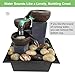Small Indoor Relaxation Tabletop Fountain, Zen Meditation Waterfall Feature with Color LED Light & Natural Rocks, 4 Level Desk Waterfall for Home Office Bedroom Living Room Decoration (Style 1)