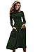 Produktbild MASHIKOU Damen Winter Beiläufiges Bateau Kragen Vollhülse Skater Kleider Elegant Party Abendkleid Cocktailkleid mit Großes Taschen (S, Olive)