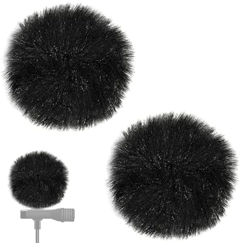 ピンマイクウインドマフ 2個入り ヘアウィンドシールド ピンマイク 風防 ラベリアマイクウィンドシールド ...