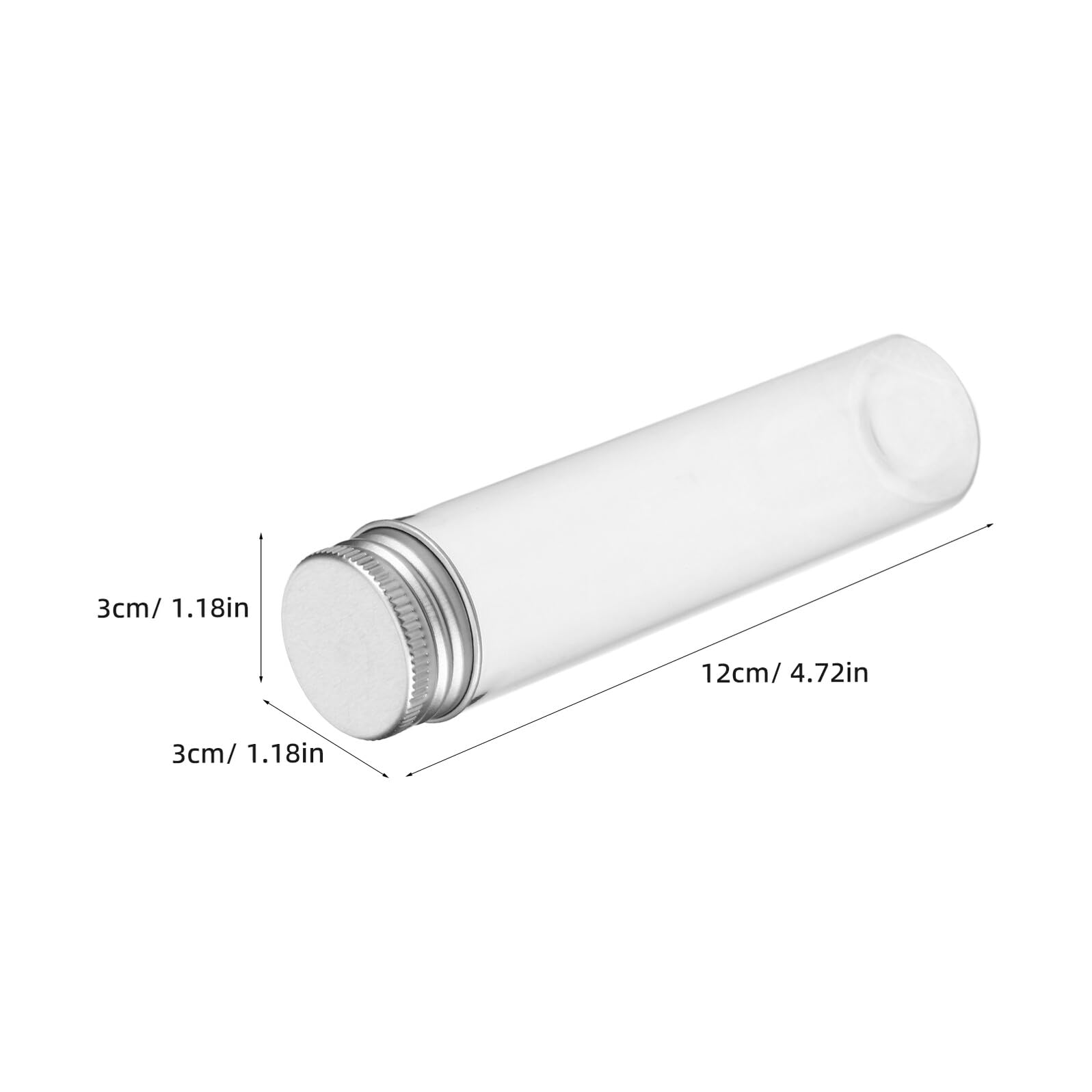 Alipis 30 Tubos De Ensayo De Vidrio Con Tapón De Rosca Ideales Para Muestras También Disponibles En Formato Mini Para Viajes Transparentes