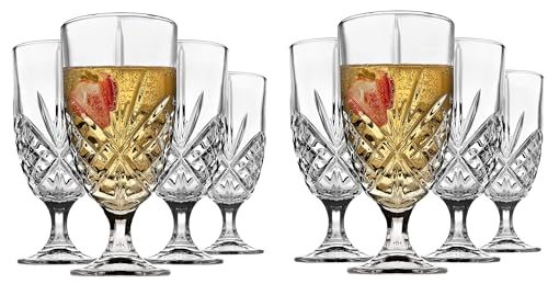 Godinger Iced Beverage Glasses, Stemmed Crystal Glass