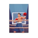 hjkhjt Sport-Poster, Boxer-Ring, Spotlight, Muskelfigur, 