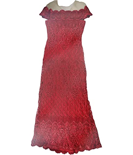 Tadashi Shoji Womens Sequin Gown Dress, Red, 12 #TOP16
