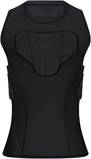 Camisa de compresión acolchada para jóvenes, protector de pecho, protector de corazón, camisa de protección de esternón