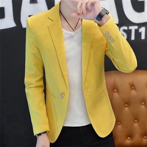 Men's Casual Coat Fashion Single Button Light Simple Suit Handsome Outerwear2