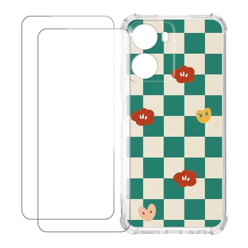 UOGNADGD �J�o�[ Xiaomi Redmi R70m 5G �Ƃ̌݊������� �J�X�^���J���t���P�[�X�{�����K���X�ی�t�B����2���t�� ? �Ռ��z�������h�~ (�΂̊i�q��)