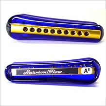 The HarmoniFlow StreamLined, 10-hole, Diatonic Harmonica Blue-Gold, Key of A