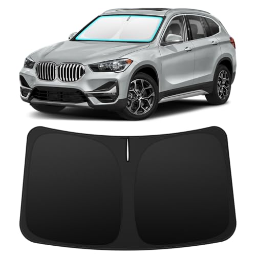 Image of INSAUTO Custom Fit Windshield Sun Shade for BMW X1 2016-2022 | Foldable Front Window Sunshade Car Accessories, UV & Heat Reflector, Keeps Interior Cool, Includes Storage Bag