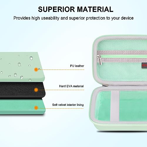 Image of Elonbo Carrying Case for Digital Camera, Camera Hard Travel Bag, Rose Green+ Green
