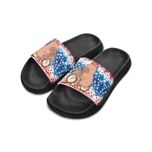 Image of Boy & Girls Slide Sandals Kids Shower Shoes Non Slip Summer Slippers Beach Sandals