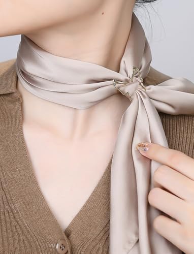 Image of Dainty Butterfly Silk Scarf Ring Brooch for Women Elegant Rhinestone Crystal Shawl Scarves Buckle Wrap Clip Exquisite Costume Accessories Decoration Wedding Holiday Jewelry
