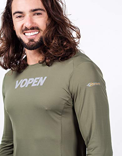 Camisa com Repelente de Insetos e Proteção Solar UV50+ (G, Verde Militar)