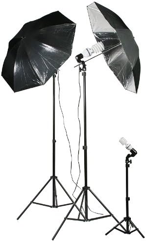 Fancierstudio Chromakey Green Screen Kit 1000 Watt Video Lighting Kit Photo Studio Kit Umbrella Softbox Kit by Fancierstudio