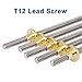 DACHOO 304 Stainless Steel T12 Screw Lead 2mm Trapezoidal Spindle Screw and Nut, for Industrial Automation Equipment 3D Printers(150mm)