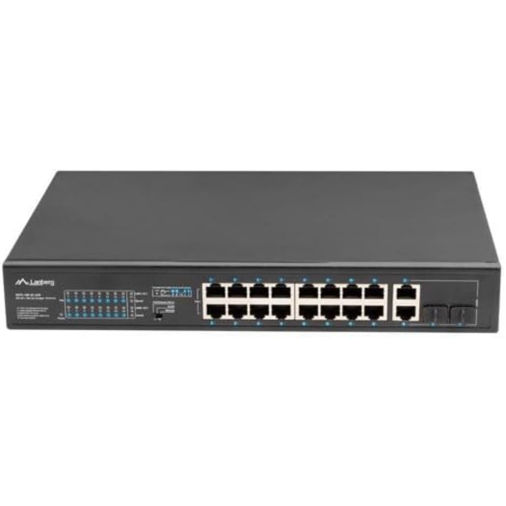 Switch LANBERG 18 PTOS 100MB 16xPOE+/2X GBIT Ether 250W Rack 19"