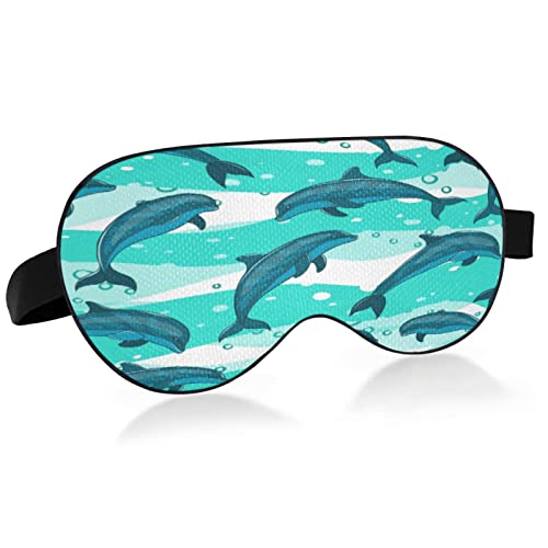 Xigua Dolphins Pattern Sleeping Eyes Mask With Adjustable Strap,Breathable Blackout Comfortable Sleeping Eye Mask For Men&Women#39 #TOP15