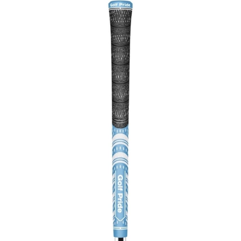 MCC Golf Club Grip - All-Weather Hybrid Grip - Brushed Cotton Cord & Pebbled Texture - Moisture-Wicking Technology - Light Blue/White