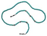 Premium Handmade Turquoise Colored Beaded Eyeglass Holder, Eyeglass Chain, Eyeglass Lanyard