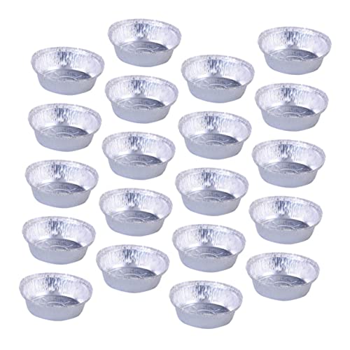 TOYANDONA 20 Piezas Tazones Horneados Freidora de Aire Recipientes de Aluminio para Hornear Redondas para Barbacoa Suministros para Barbacoa Uso Hornos y Freidoras de Aire