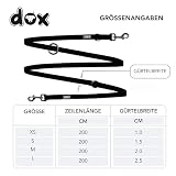 DDOXX Nylon Hundeleine - 2m, 3fach verstellbare Hundeleine für alle Hundegrößen - XS (Schwarz)