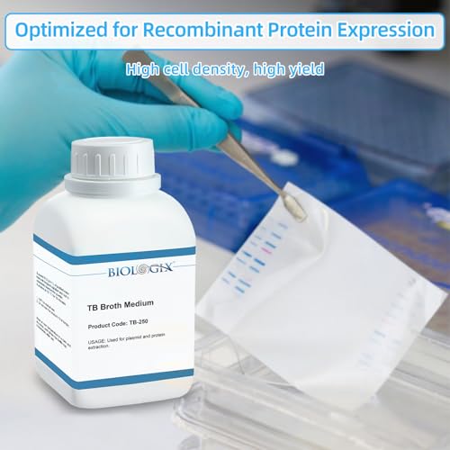 Image of TB Broth Medium Powder, 250g /Bottle, Terrific Broth Medium with Tryptone, Yeast Paste, Potassium Dihydrogen Phosphate, Laboratory Grade Media for E. coli Protein Expression