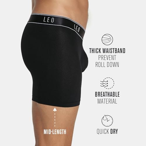 LEO Microfiber Trunk With Quick Drying Fabric - Underwear Mens Boxer Briefs2