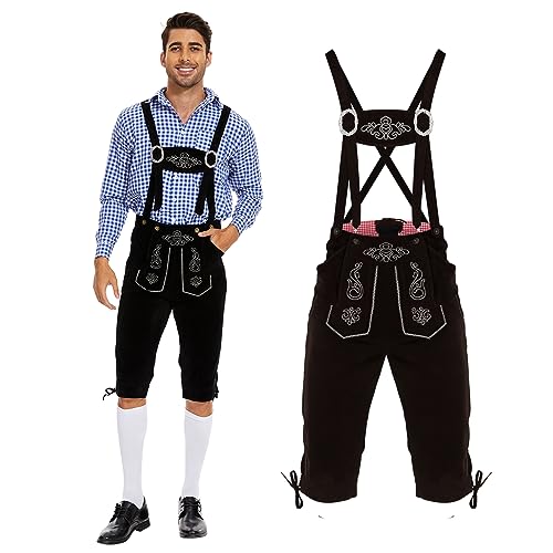 Hereneer Bayerische Lederhose Herren Tracht, Oktoberfest Herren Outfit,...