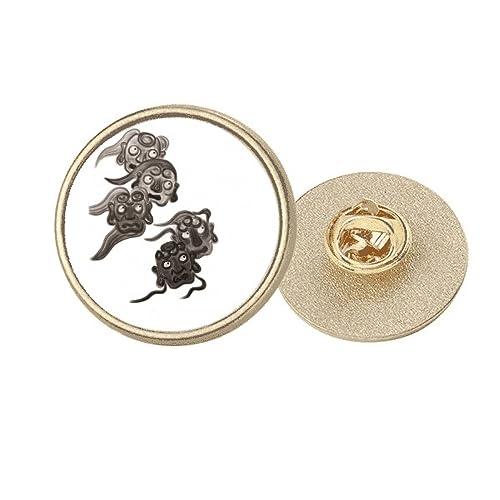 Broche ronde en métal pour sublimer un manteau lors d'un événement