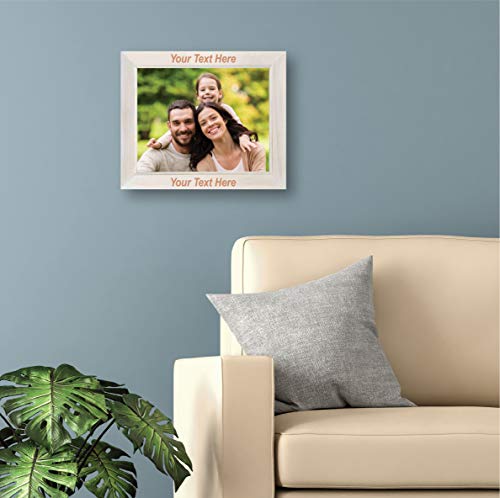 Personalizationstreet - Customize Your Own - Personalized 4" X 6" Horizontal Whitewash Wood Photo Frame With Free Custom Engraving, Shipping And Photo Print Of Your Special Photograph #TOP4